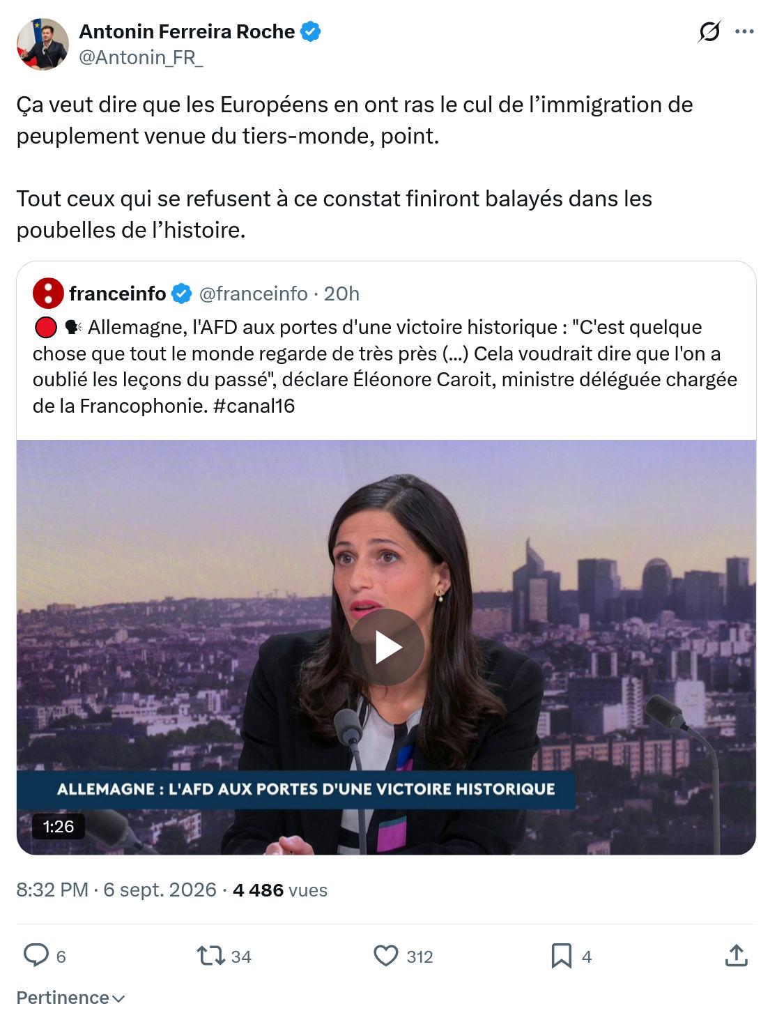 Antonin Ferreira Roche: Ça veut dire que les Européens...