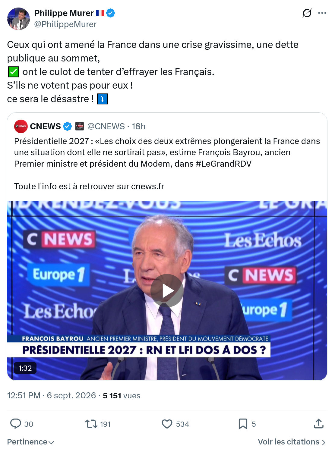 Philippe Murer: Ceux qui ont amené la France...