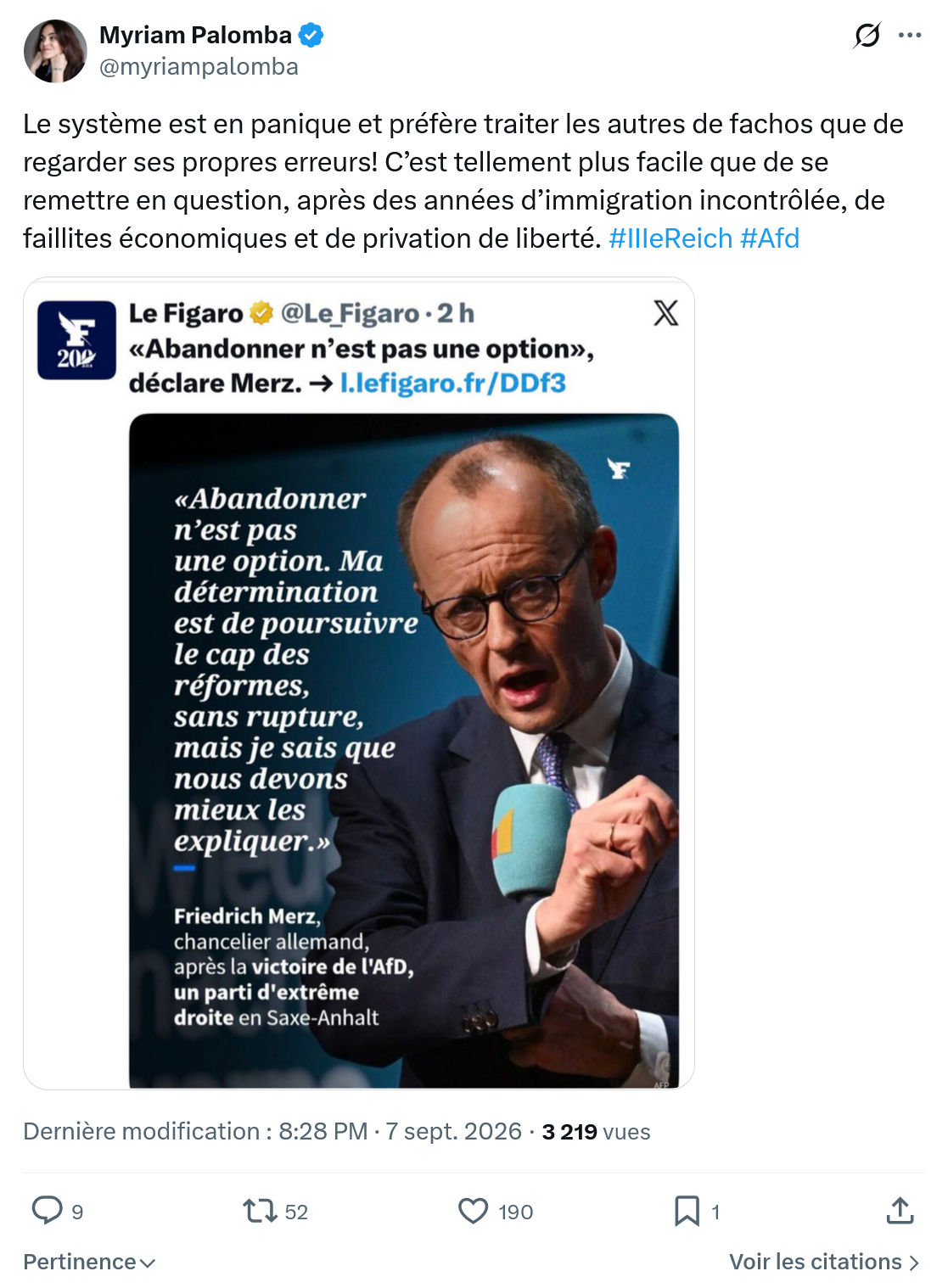 Myriam Palomba: Le système est en panique...