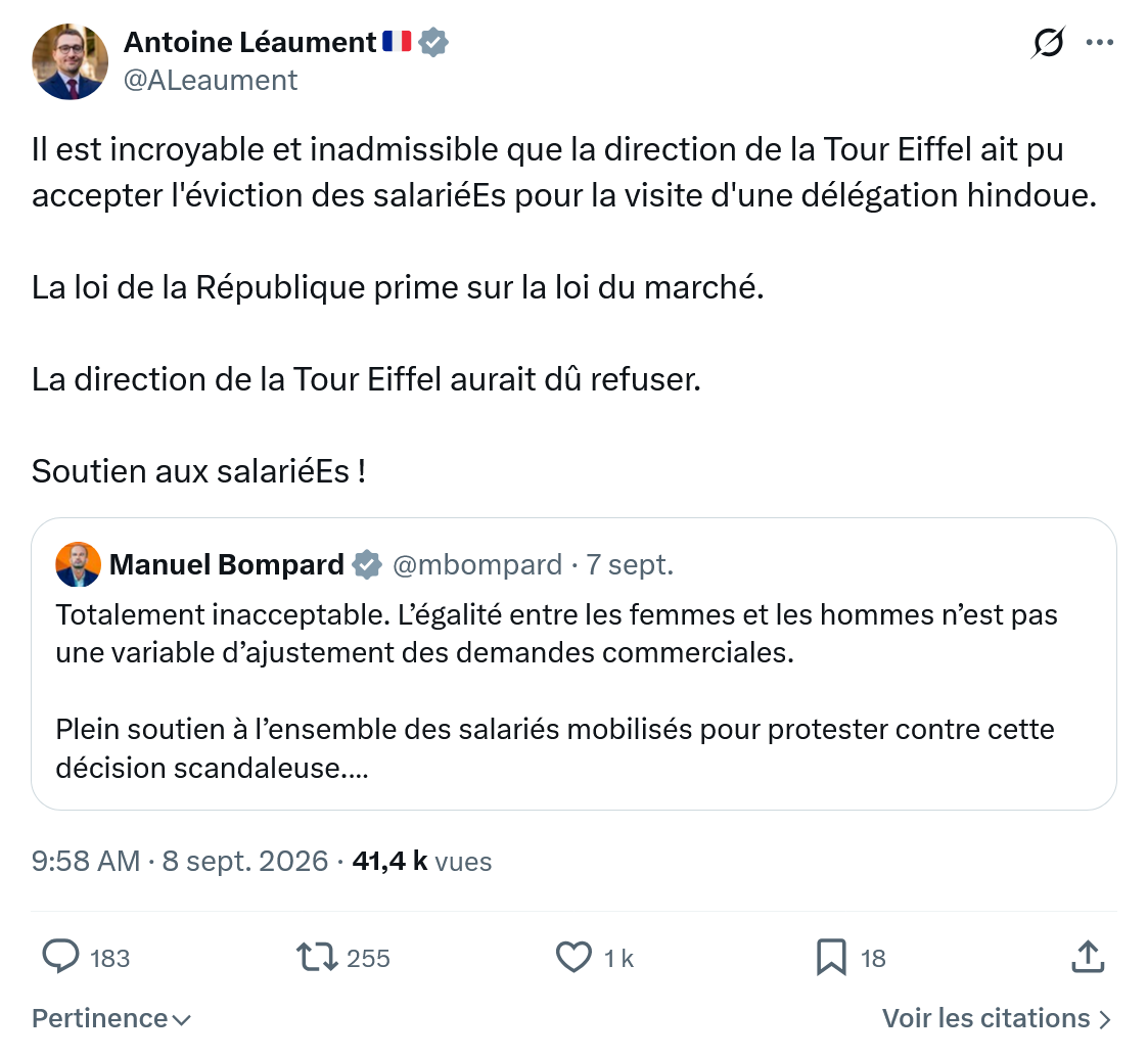 Antoine Léaument: Il est incroyable et inadmissible...