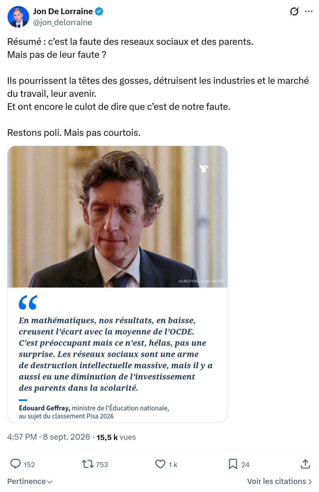 Jon De Lorraine: Résumé : c’est la faute des reseaux...