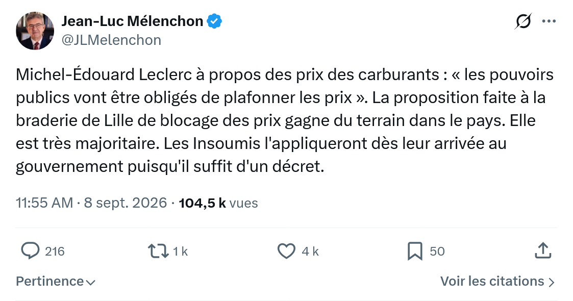 Jean-Luc Mélenchon: Michel-Édouard Leclerc à propos...