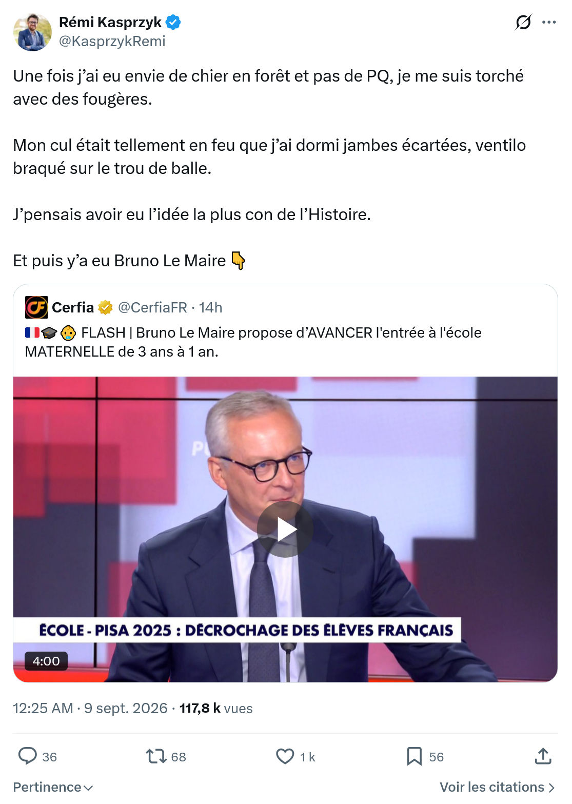 Rémi Kasprzyk: Une fois j’ai eu envie de chier...
