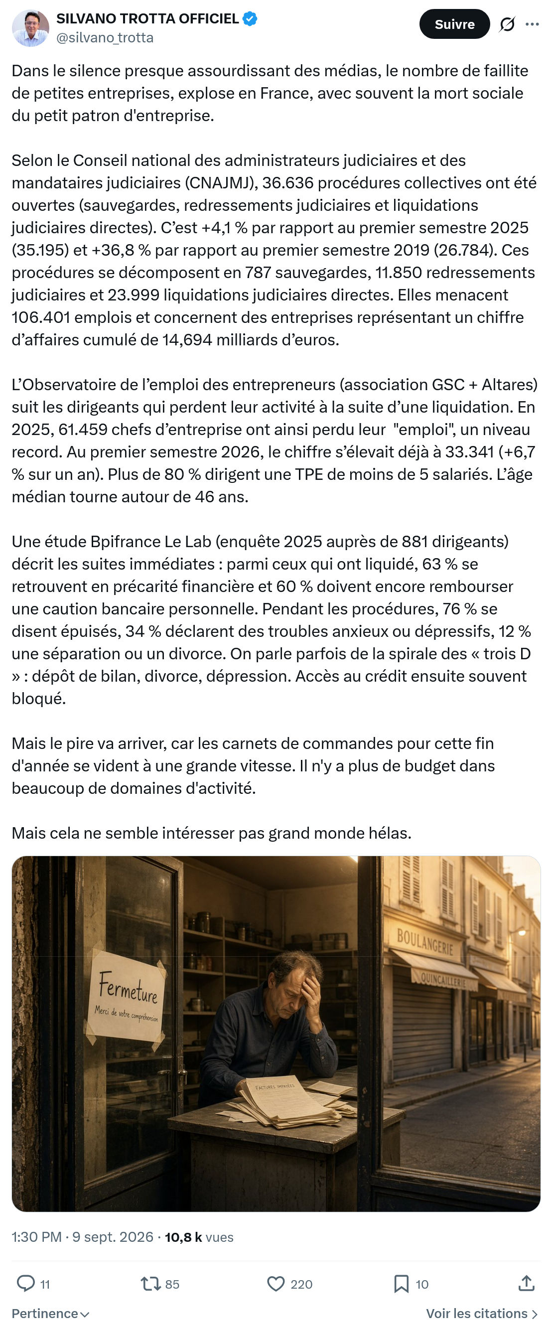 Silvano Trotta: Dans le silence presque assourdissant...