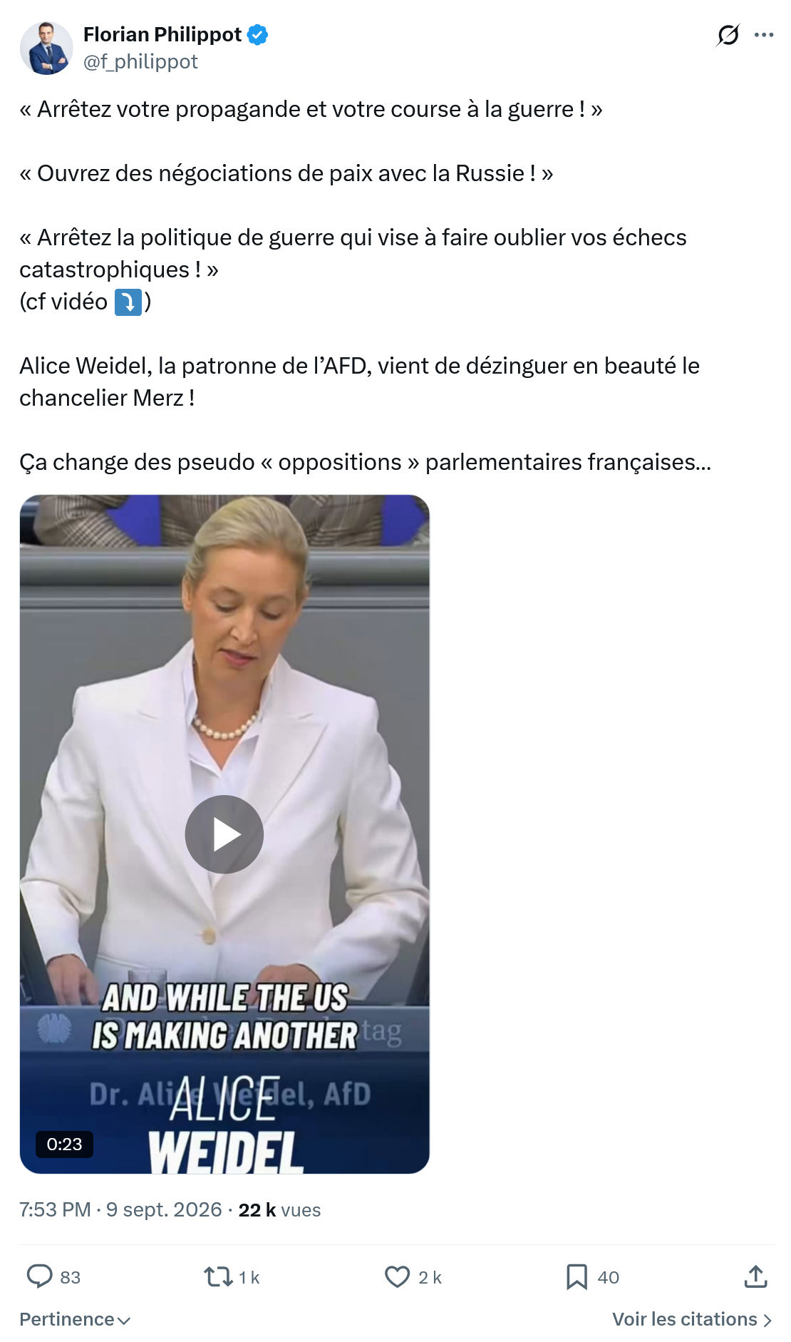 Florian Philippot: « Arrêtez votre propagande...