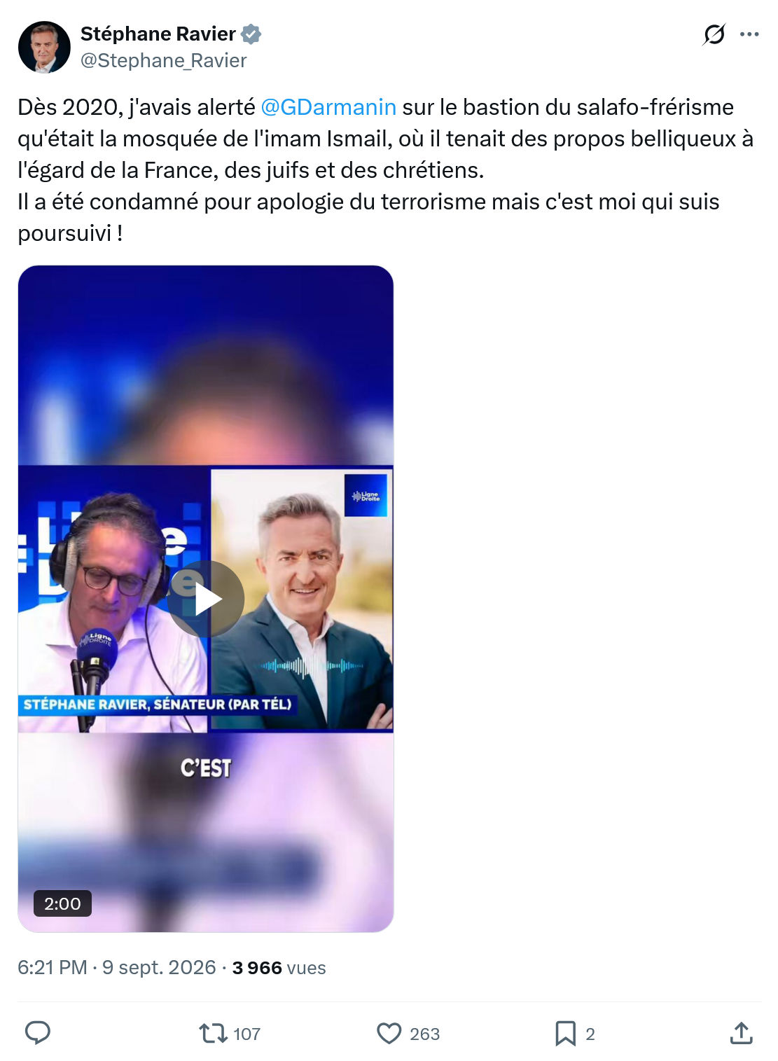 Stéphane Ravier: Dès 2020, j'avais alerté...