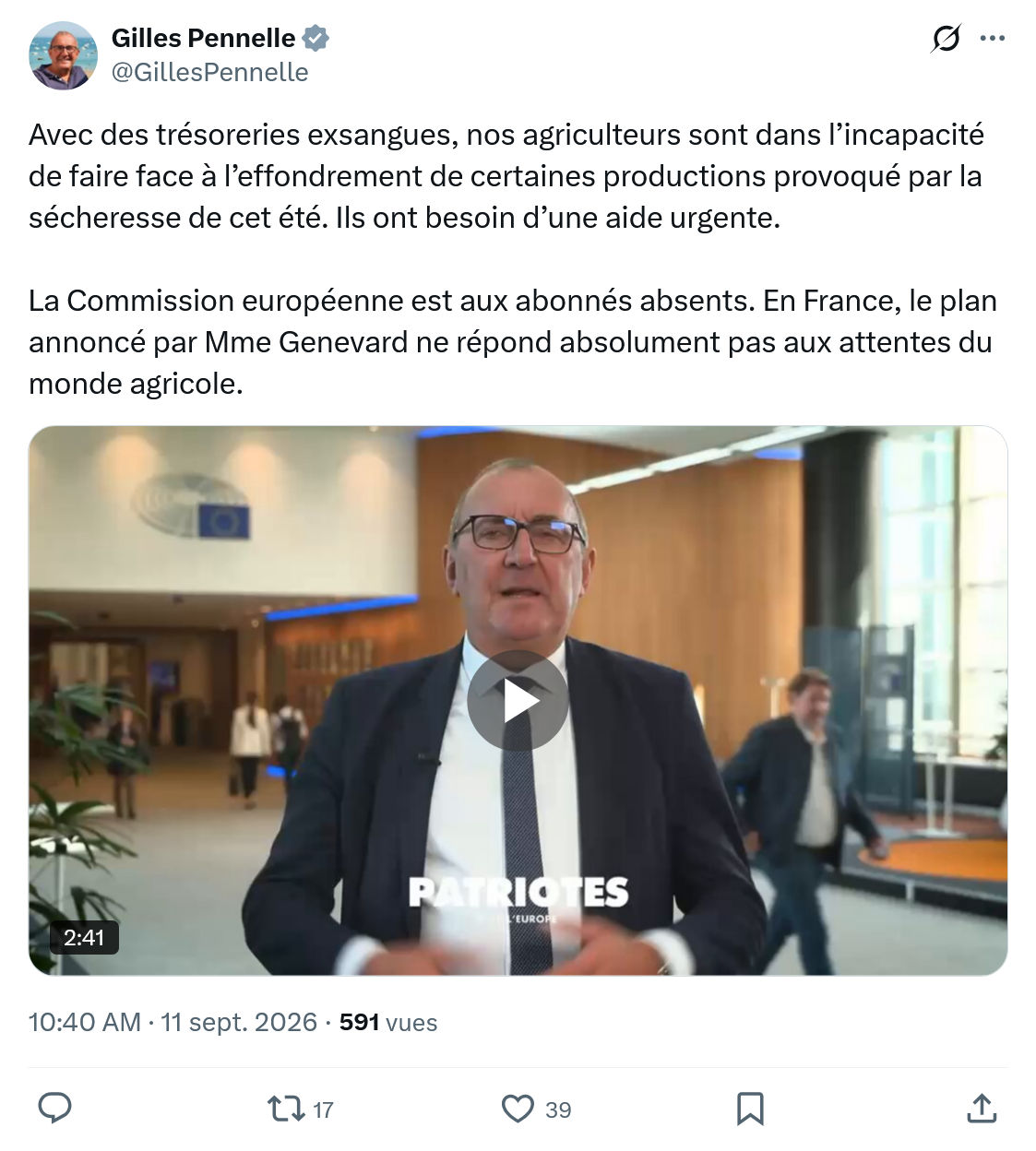 Gilles Pennelle: Avec des trésoreries exsangues...