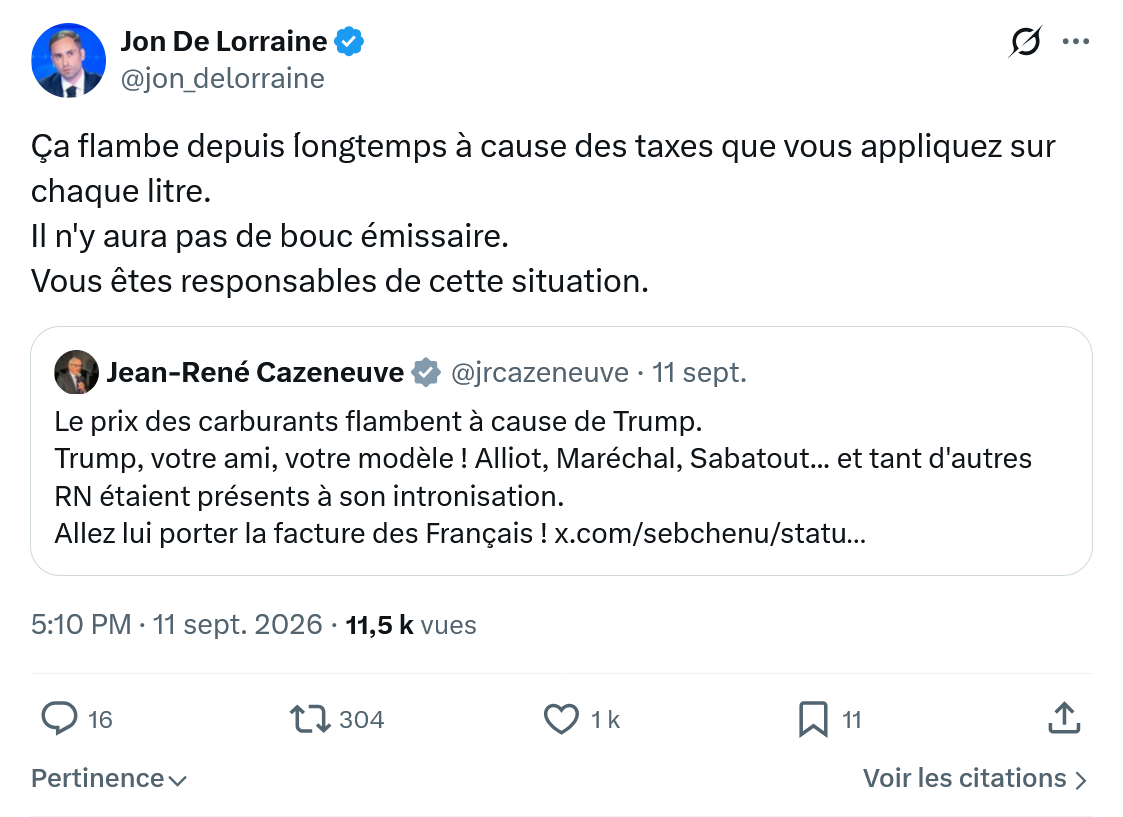 Jon De Lorraine: Ça flambe depuis ́longtemps...