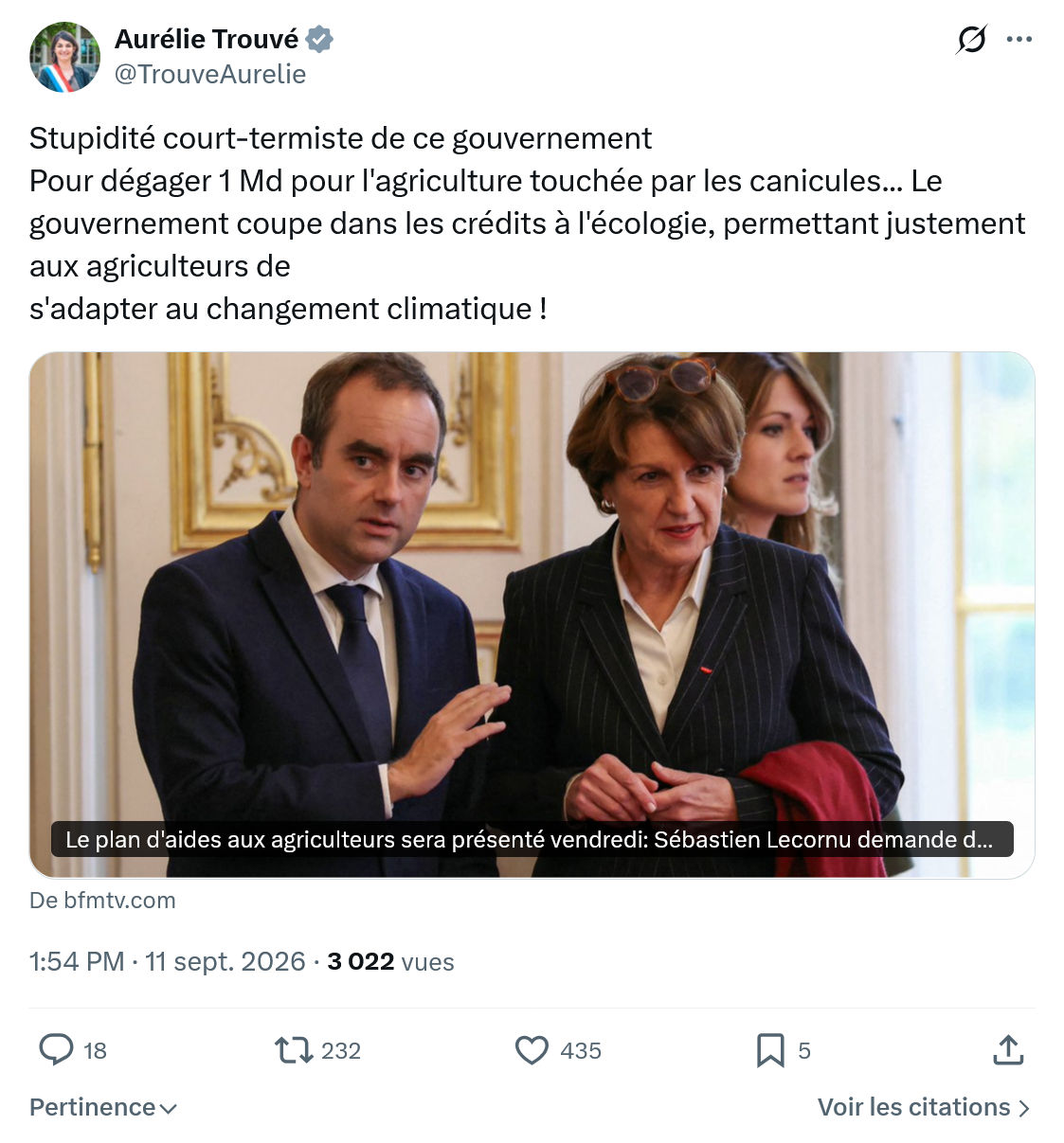 Aurélie Trouvé: Stupidité court-termiste...