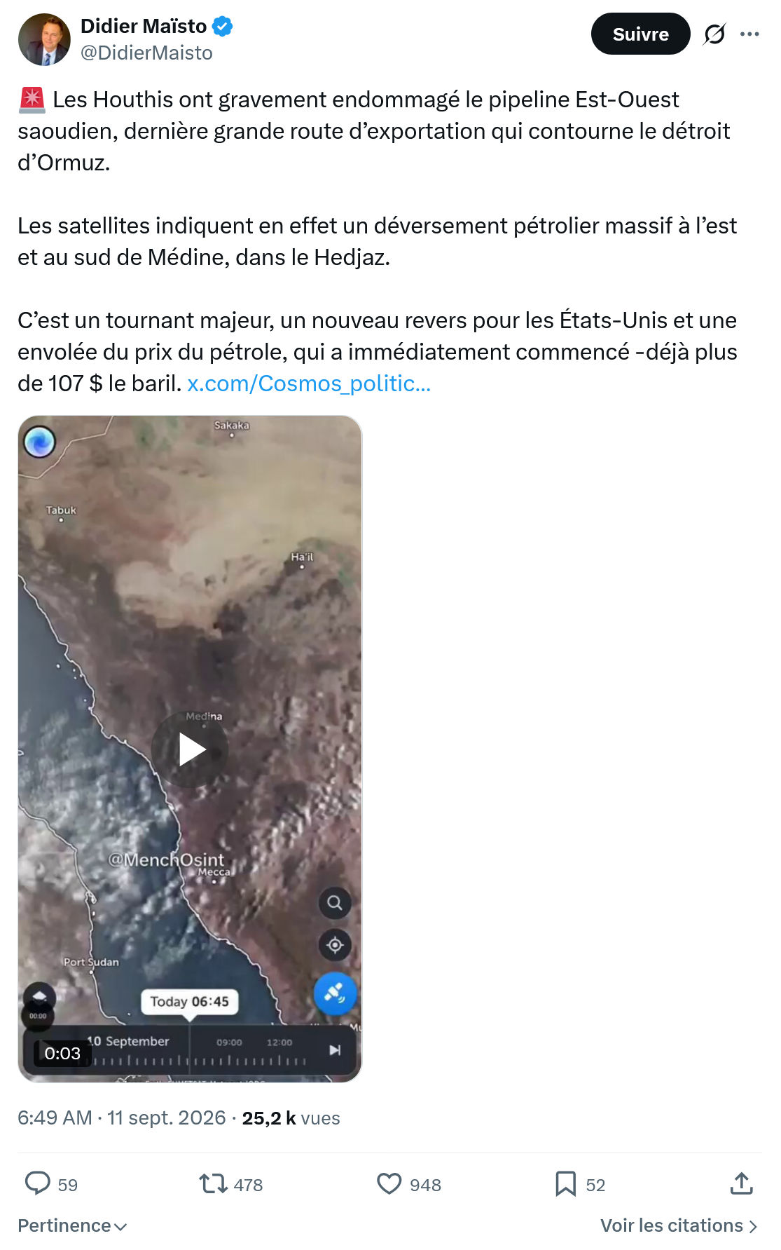 Didier Maïsto: Les Houthis ont gravement...