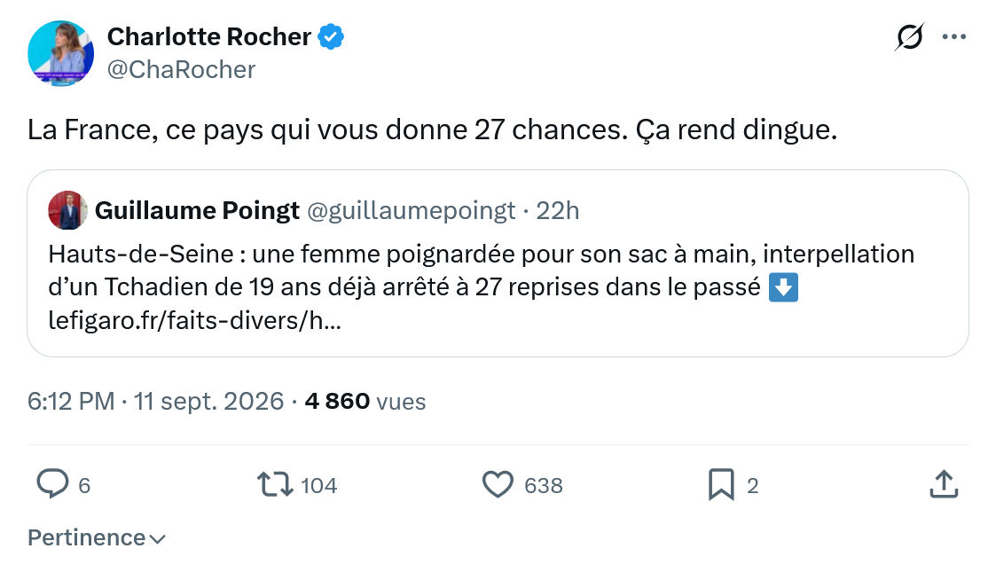 Charlotte Rocher: La France, ce pays qui vous donne...