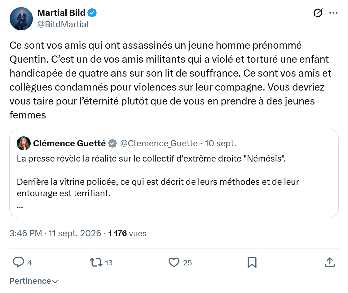 Martial Bild: Ce sont vos amis qui ont assassinés...