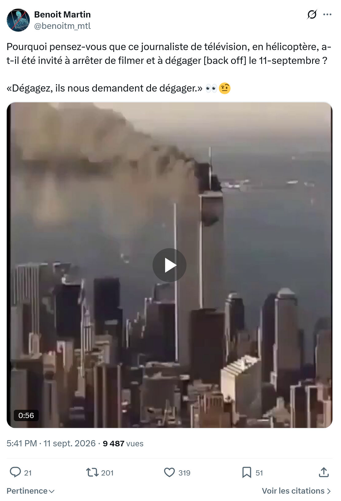 Benoît Martin: Pourquoi pensez-vous que ce journaliste...
