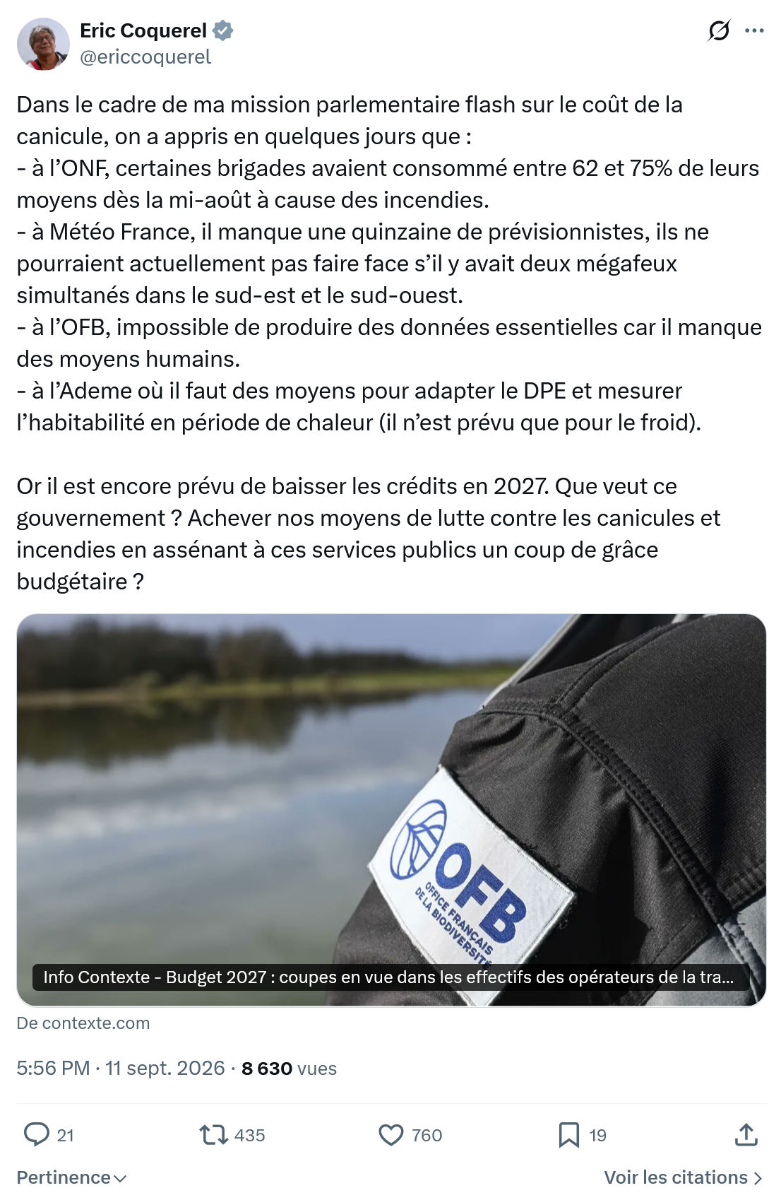Eric Coquerel: Dans le cadre de ma mission...