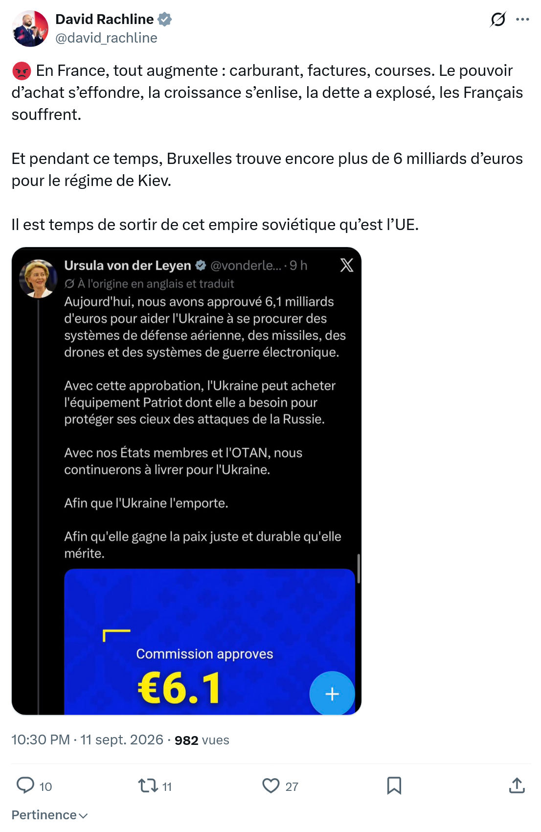 David Rachline: En France, tout augmente...