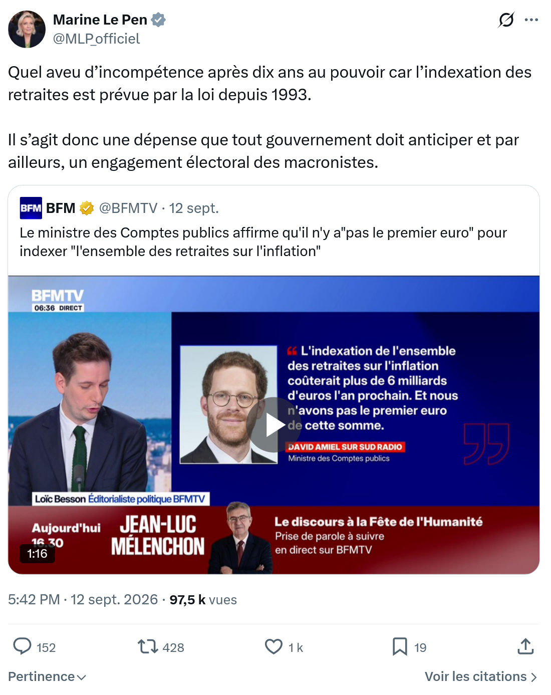 Marine Le Pen: Quel aveu d’incompétence...