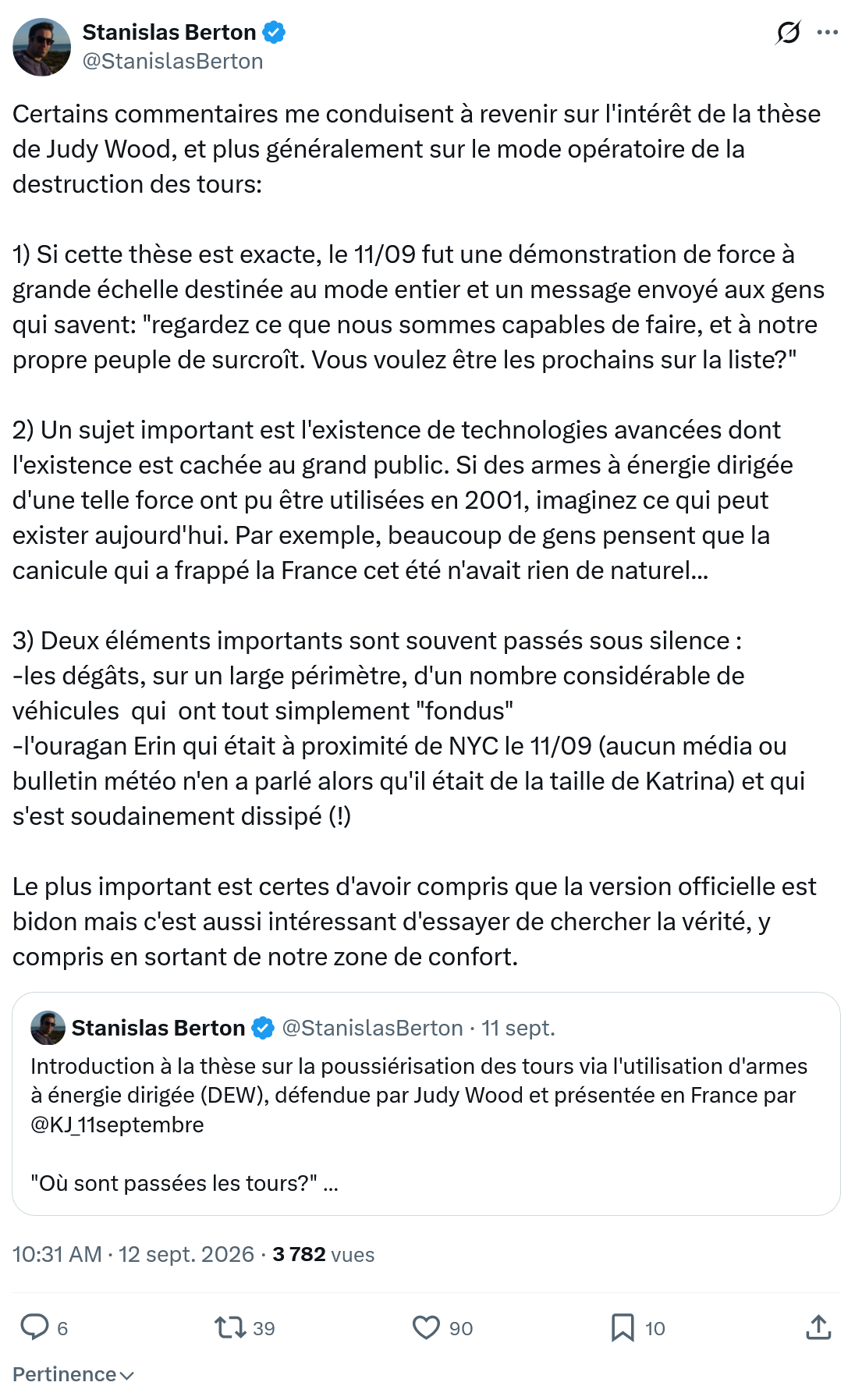 Stanislas Berton: Certains commentaires me conduisent...