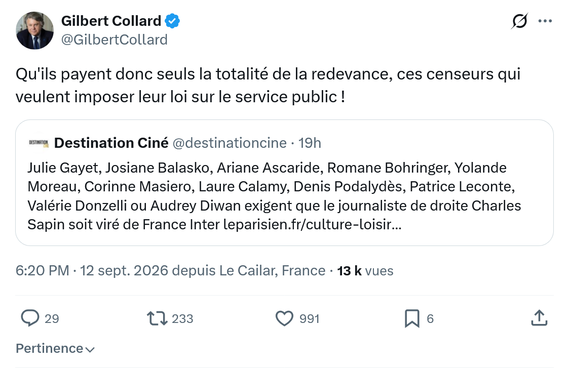 Gilbert Collard: Qu'ils payent donc seuls la totalité...