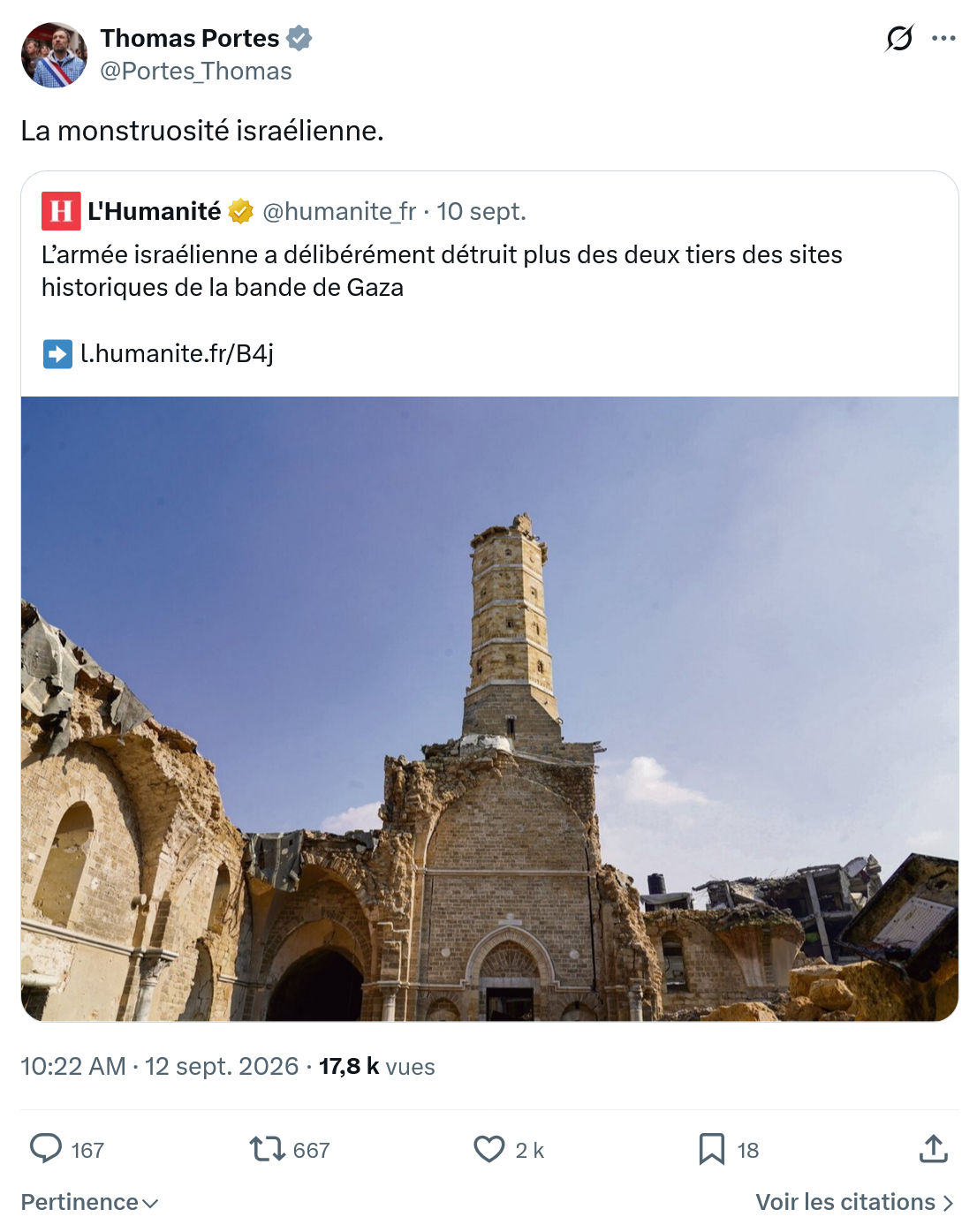 Thomas Portes: La monstruosité...