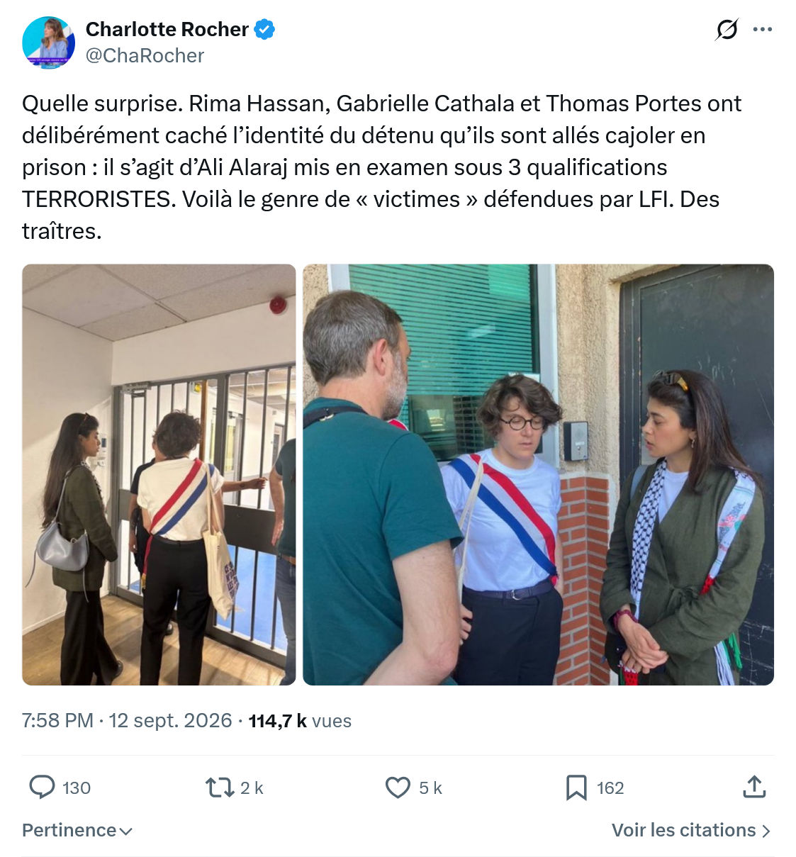 Charlotte Rocher: Quelle surprise. Rima Hassan...