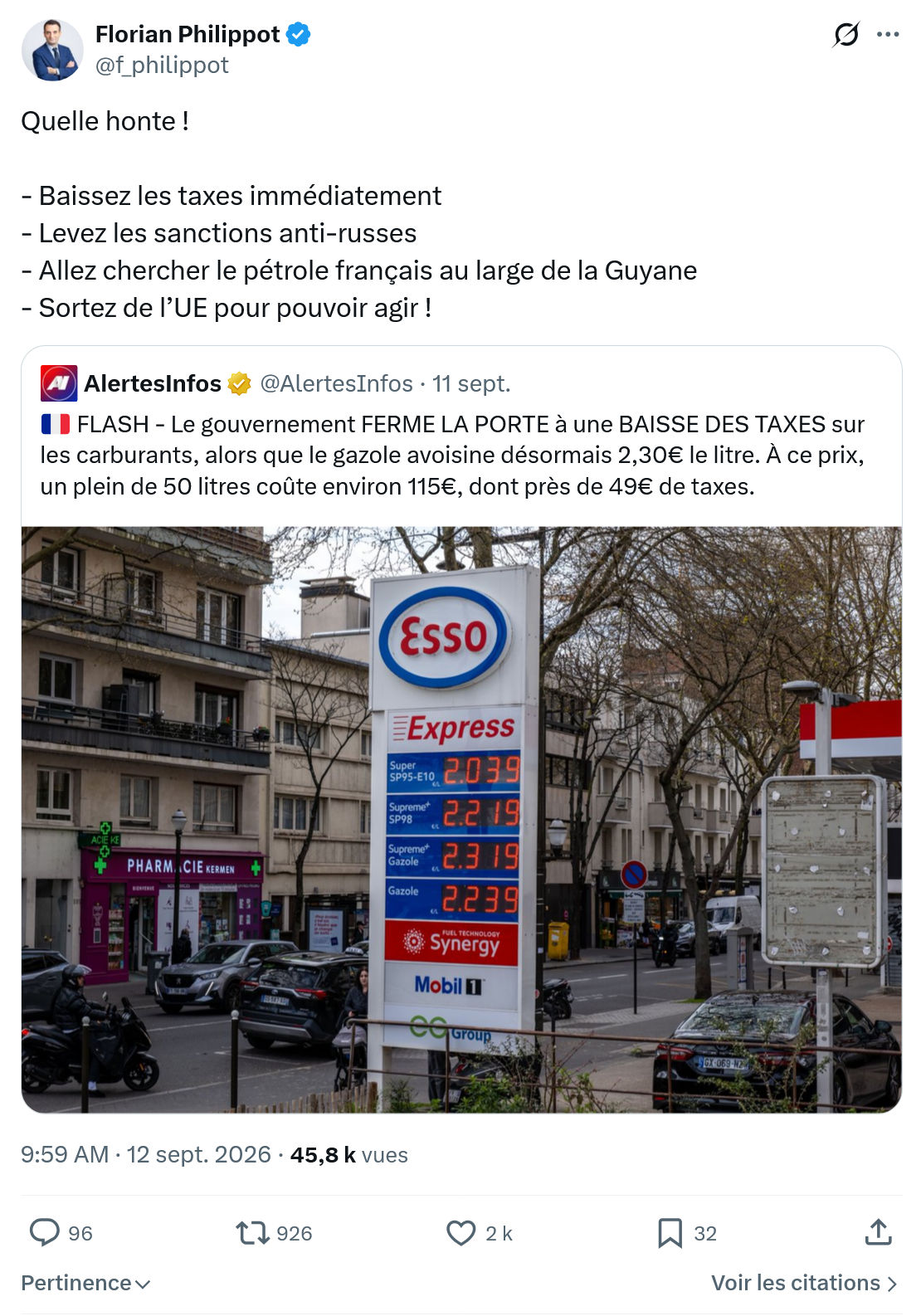 Florian Philippot: Quelle honte...