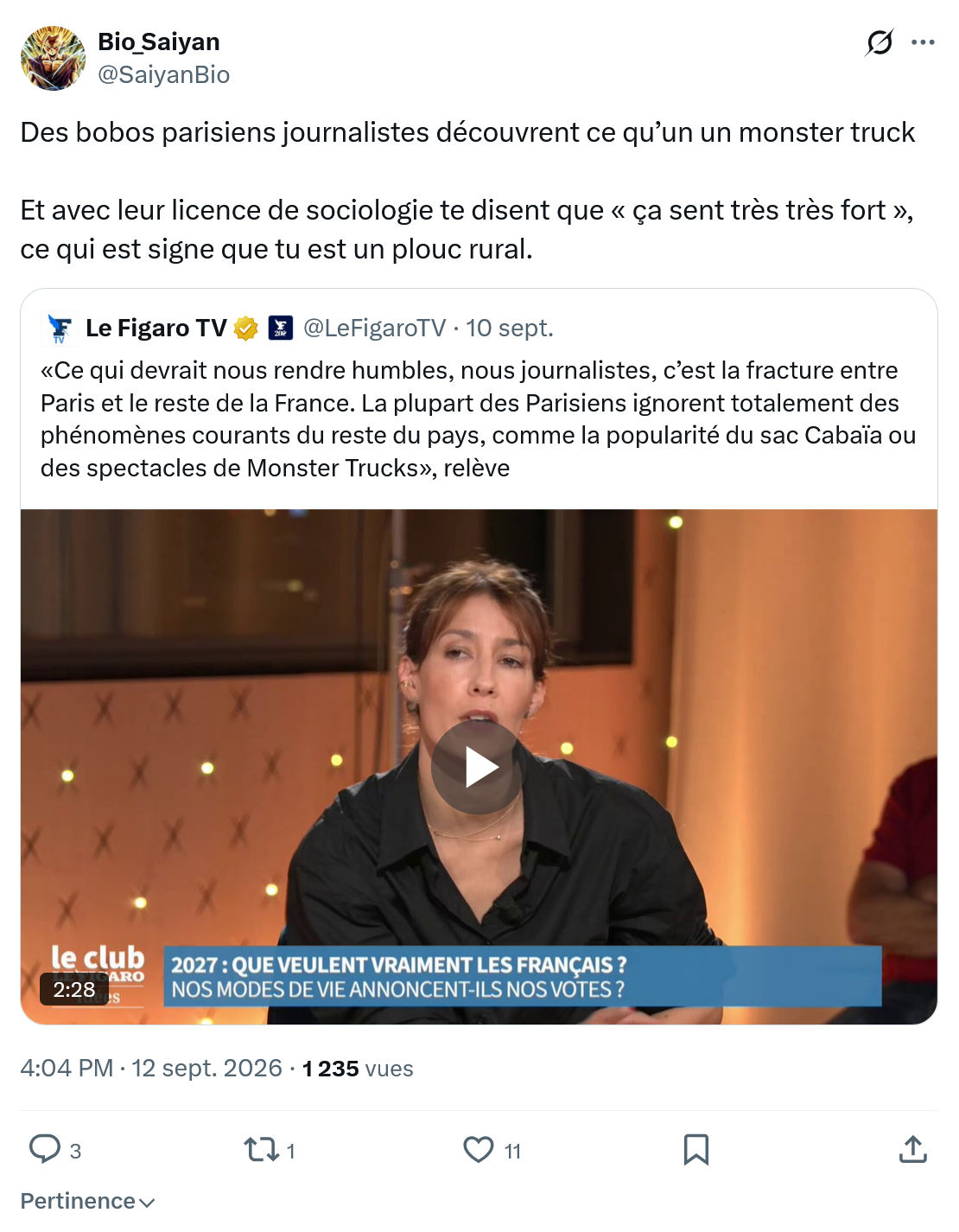 Bio Saiyan: Des bobos parisiens journalistes...