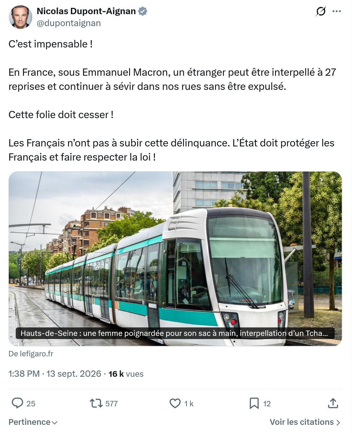 Nicolas Dupont-Aignan: C’est impensable...