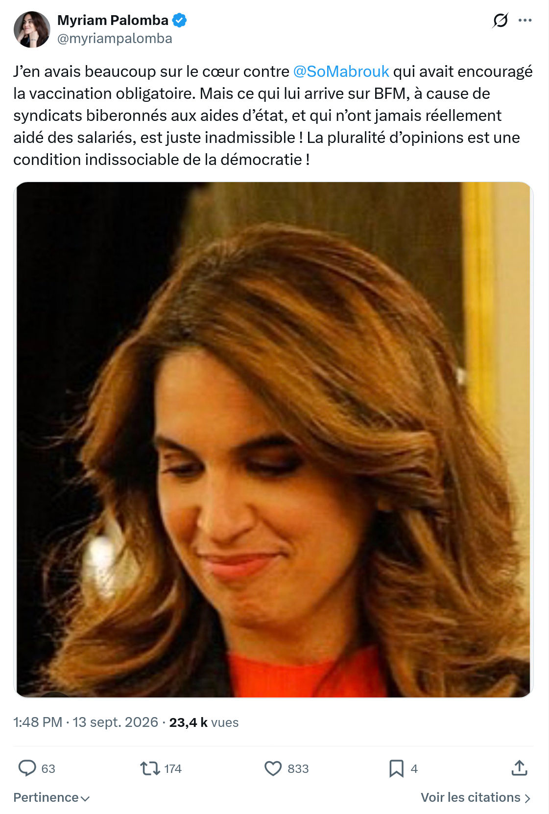 Myriam Palomba: J’en avais beaucoup sur le cœur contre...