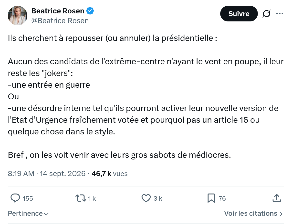 Béatrice Rosen: Ils cherchent à repousser...