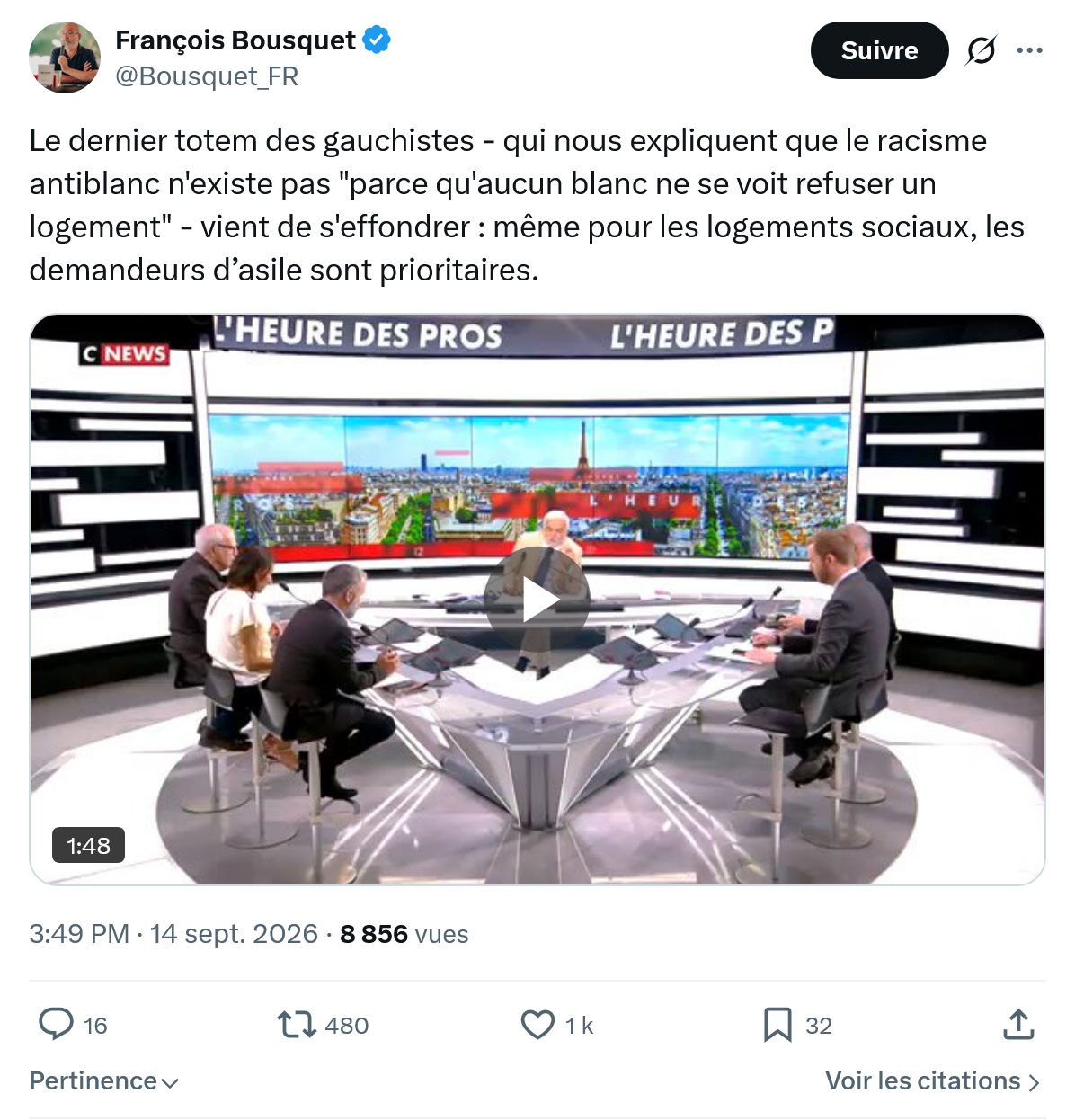 François Bousquet: Le dernier totem des gauchistes...