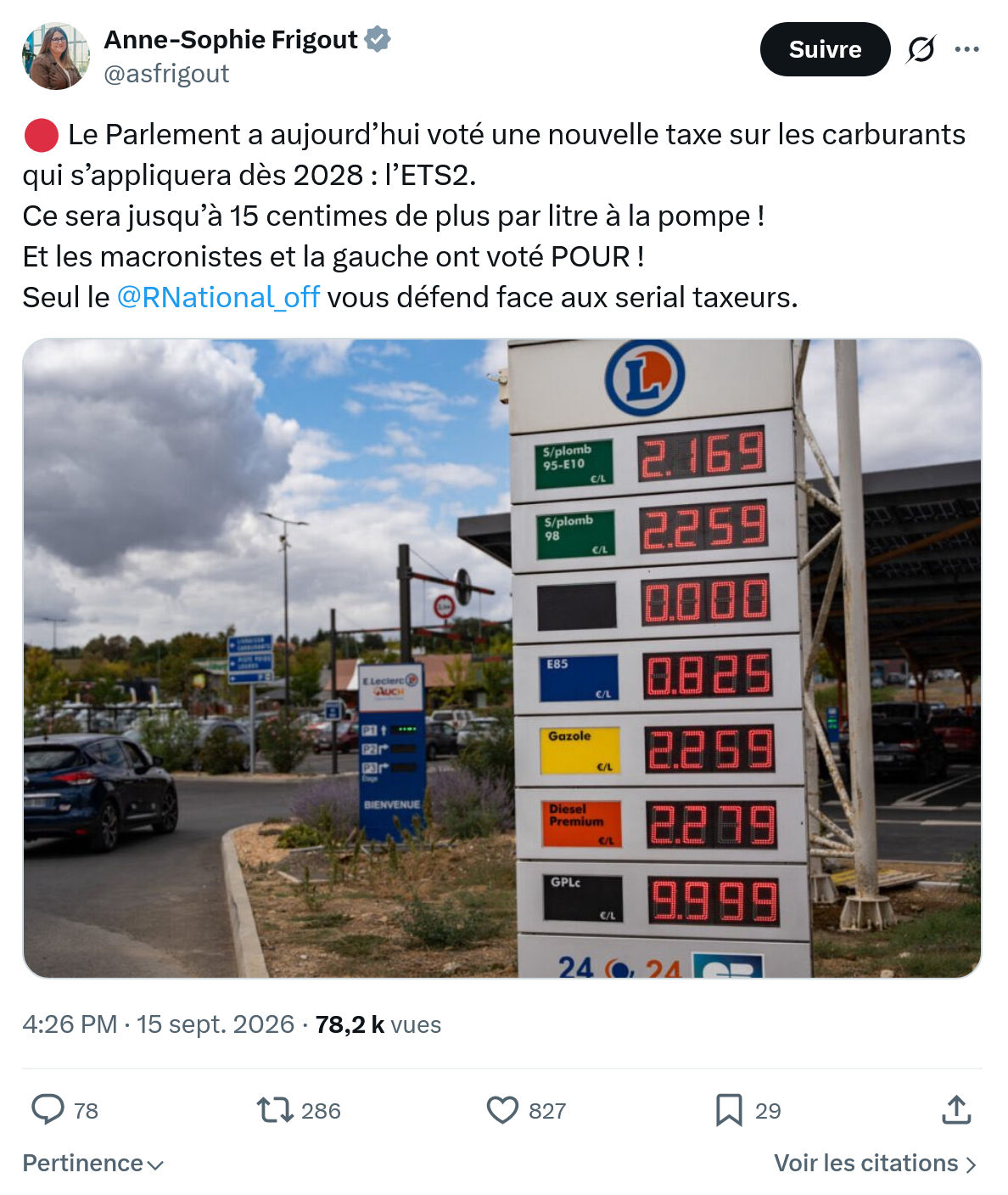 Anne-Sophie Frigout: Le Parlement a aujourd’hui voté...