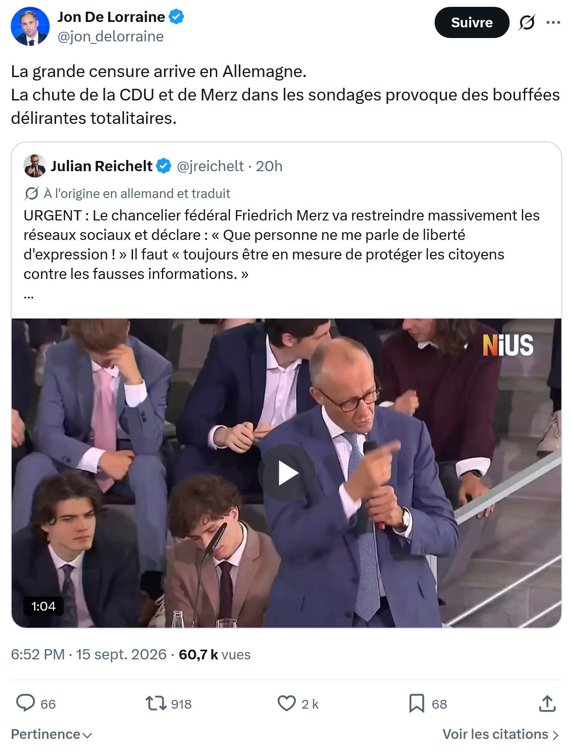 Jon De Lorraine: La grande censure arrive...