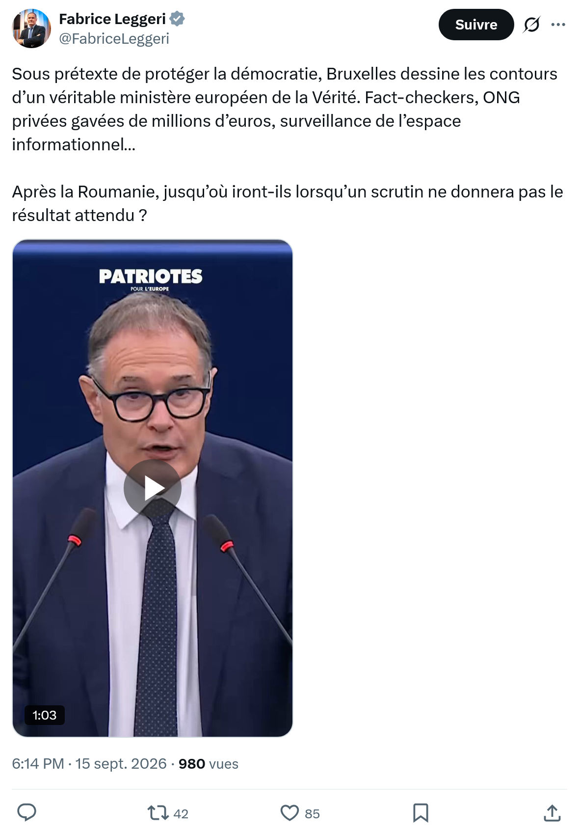 Fabrice Leggeri: Sous prétexte de protéger...