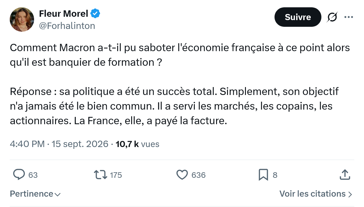 Fleur Morel: Comment Macron a-t-il pu saboter...