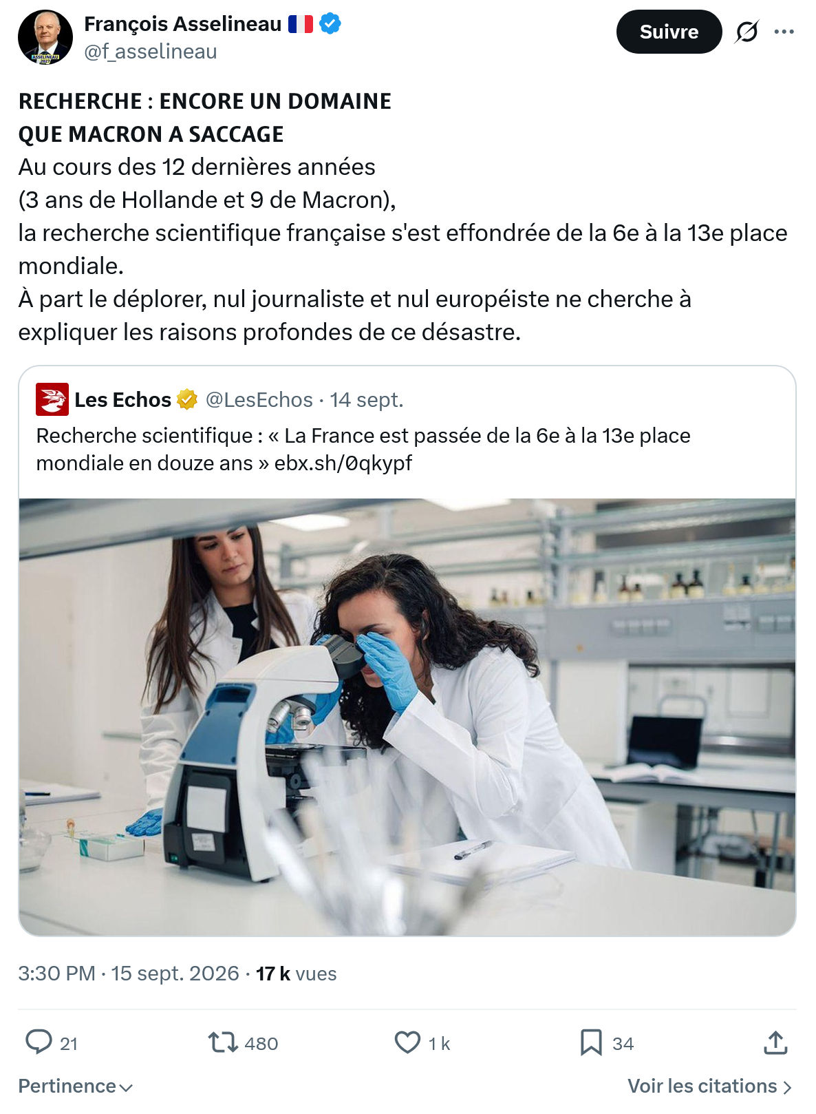 Francois Asselineau: 𝗥𝗘𝗖𝗛𝗘𝗥𝗖𝗛𝗘 : 𝗘𝗡𝗖𝗢𝗥𝗘 𝗨𝗡 𝗗𝗢𝗠𝗔𝗜𝗡𝗘...