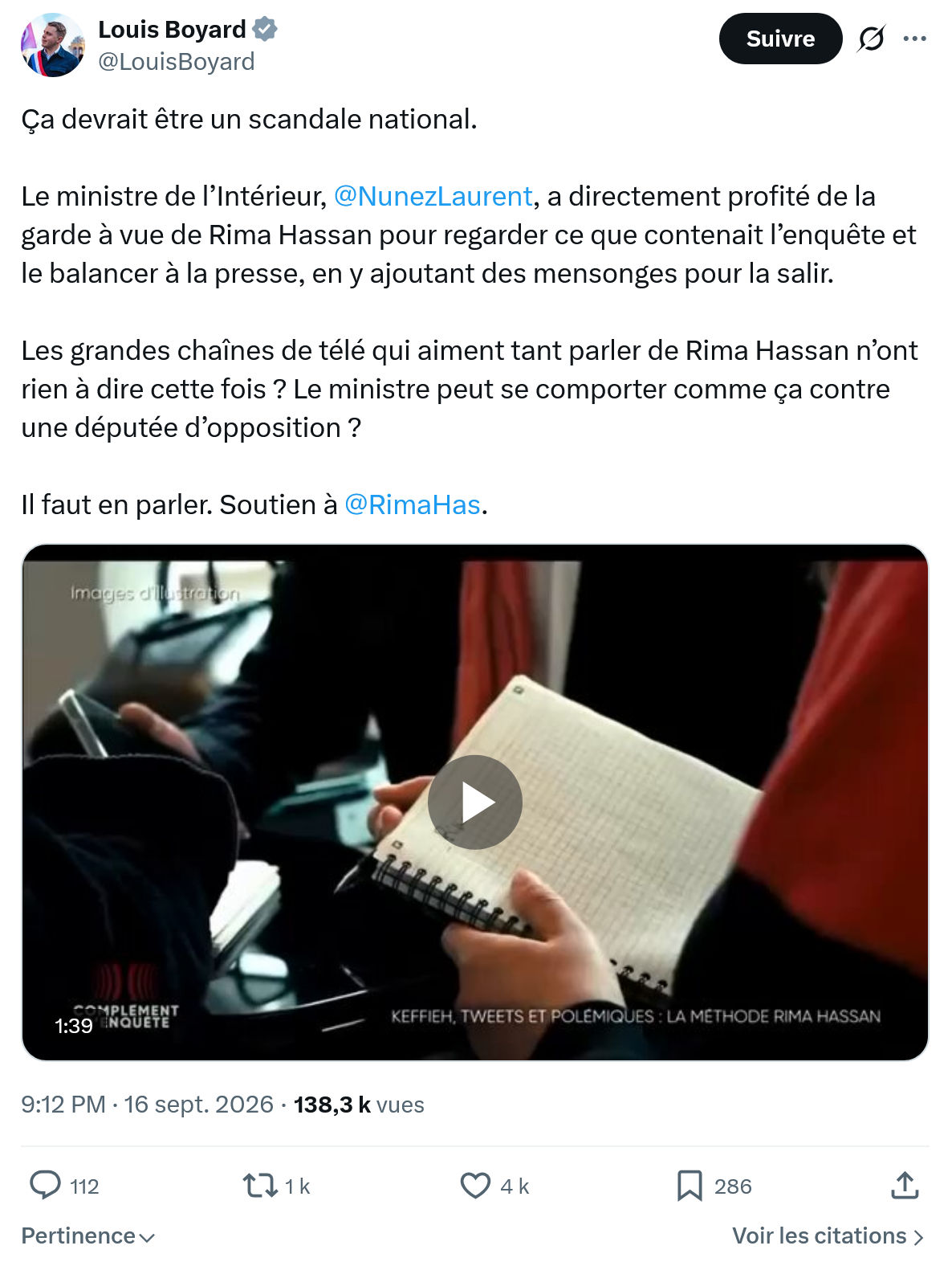 Louis Boyard: Ça devrait être un scandale national...