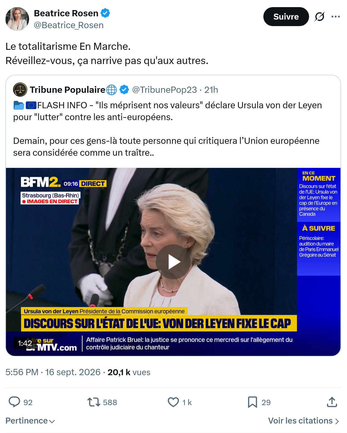 Béatrice Rosen: Le totalitarisme En Marche...