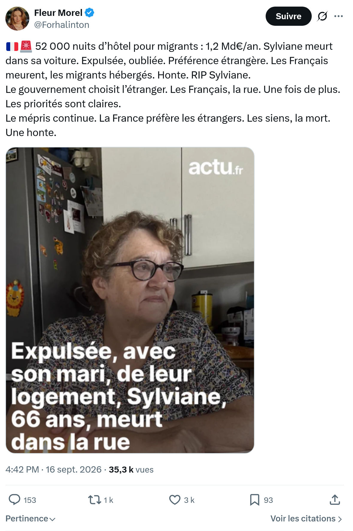 Fleur Morel: 52 000 nuits d’hôtel pour migrants...
