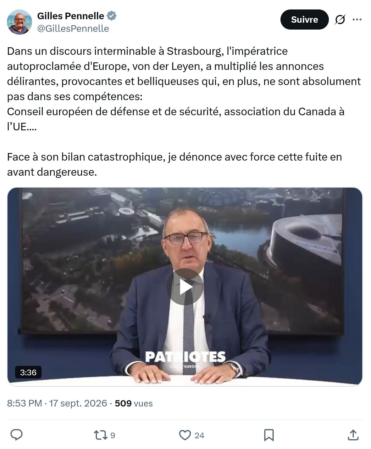 Gilles Pennelle: Dans un discours interminable...