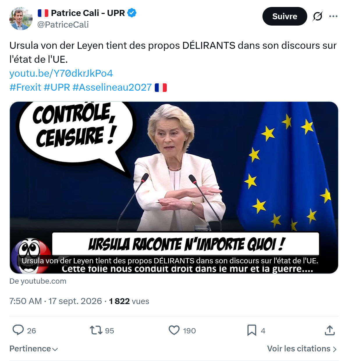 Patrice Cali: Ursula von der Leyen tient...