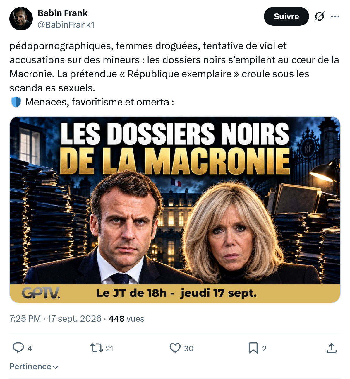 Frank Babin: pédopornographiques, femmes droguées...