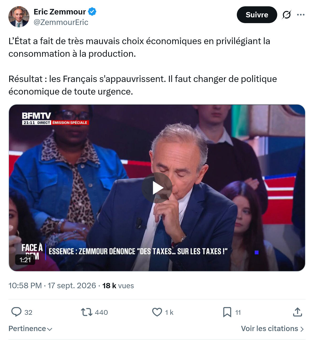 Eric Zemmour: L’État a fait de très mauvais...