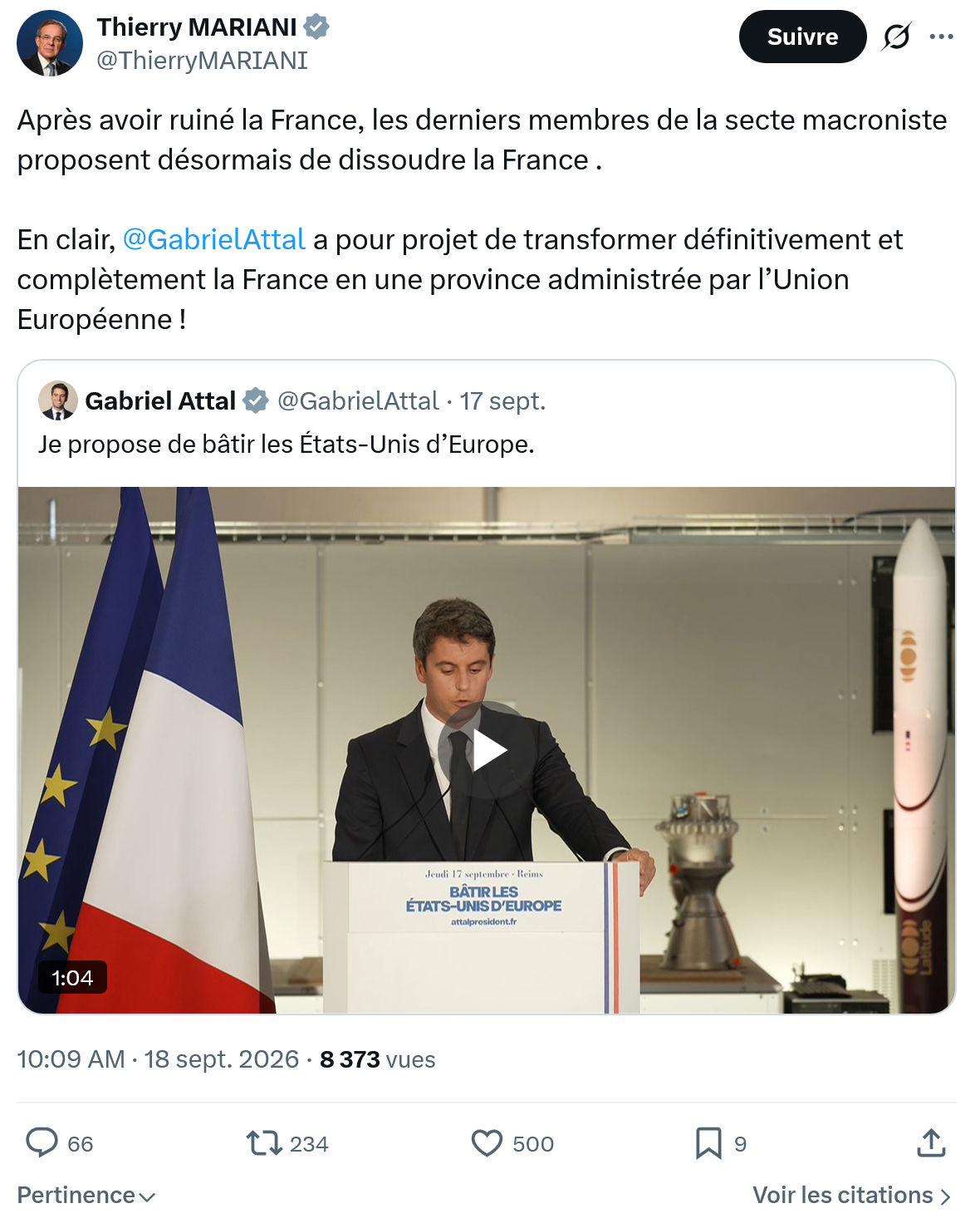 Thierry Mariani: Après avoir ruiné la France...