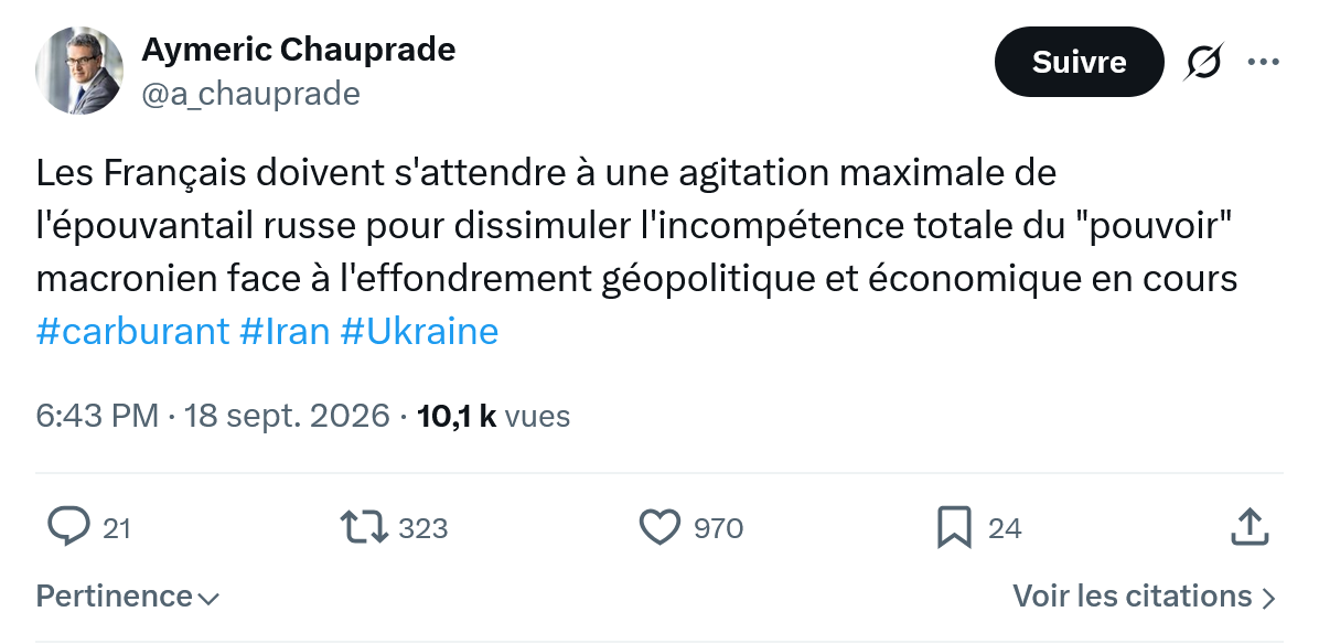 Aymeric Chauprad: Les Français doivent s'attendre...