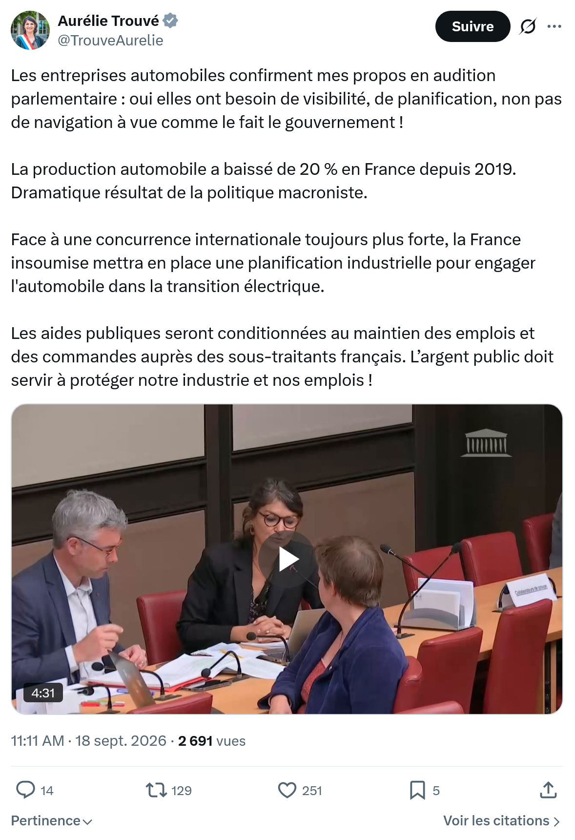 Aurélie Trouvé: Les entreprises automobiles confirment...
