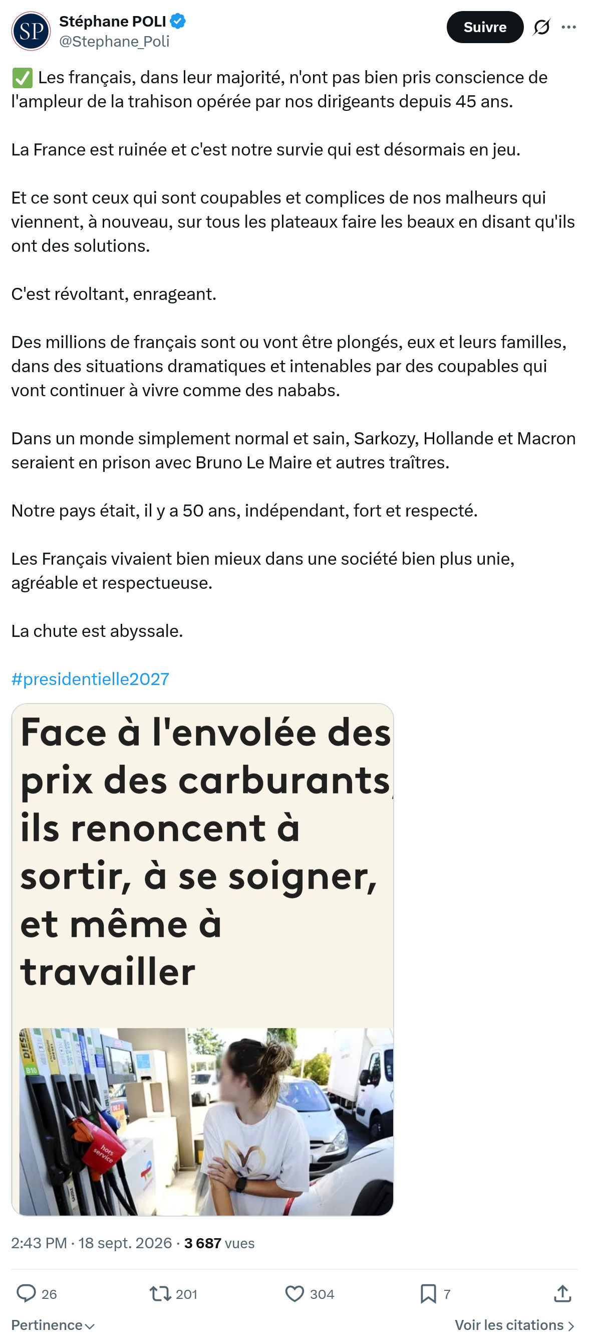 Stephane Poli: Les français, dans leur majorité...