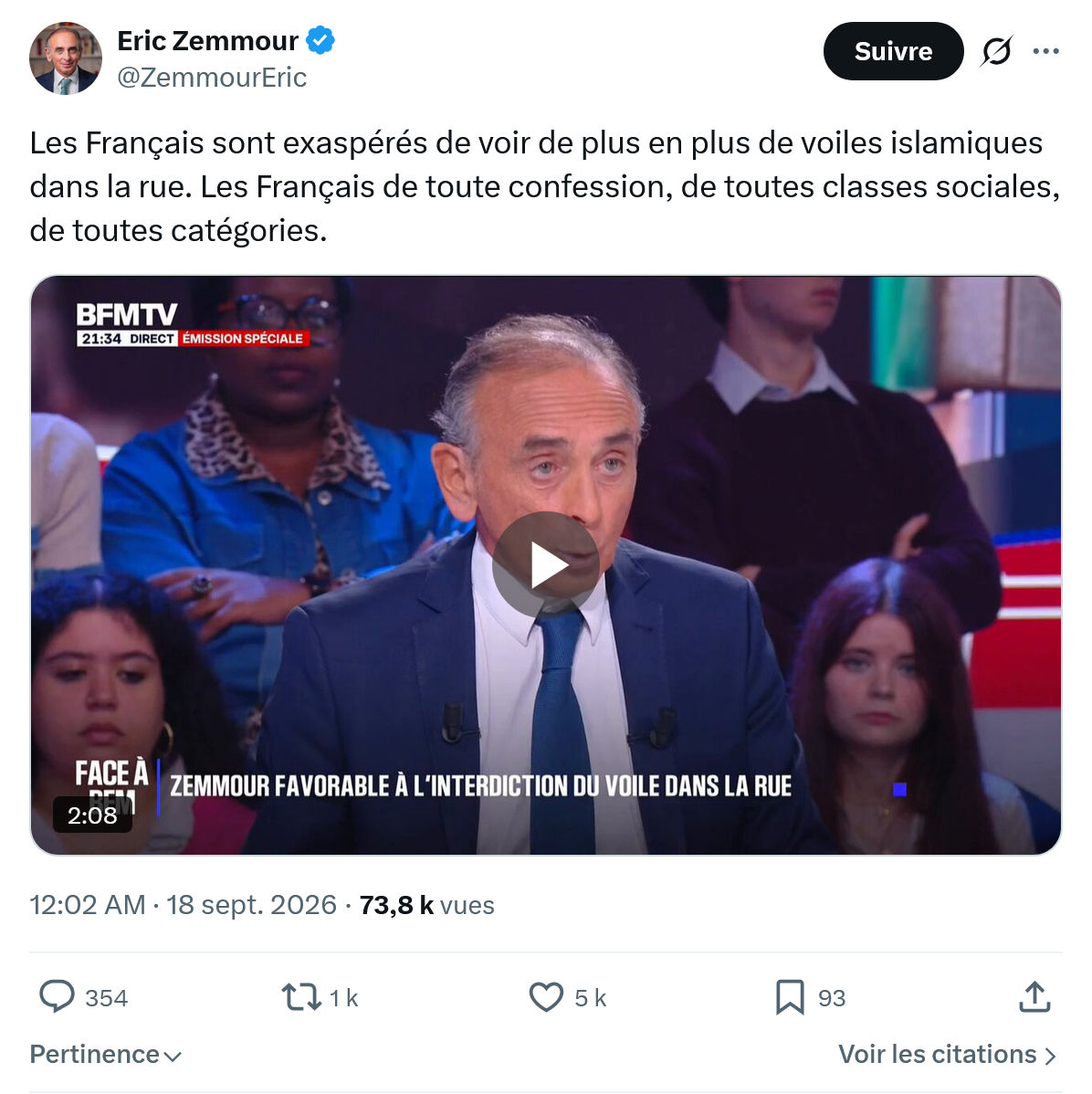 Eric Zemmour: Les Français sont exaspérés...
