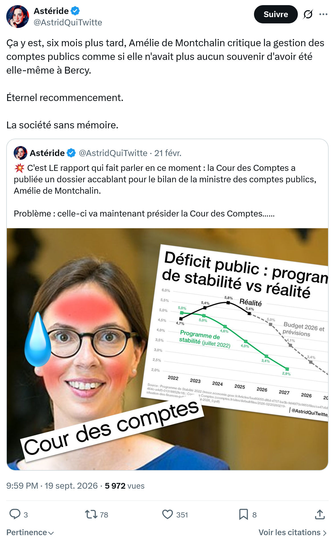 Astéride: Ça y est, six mois plus tard...