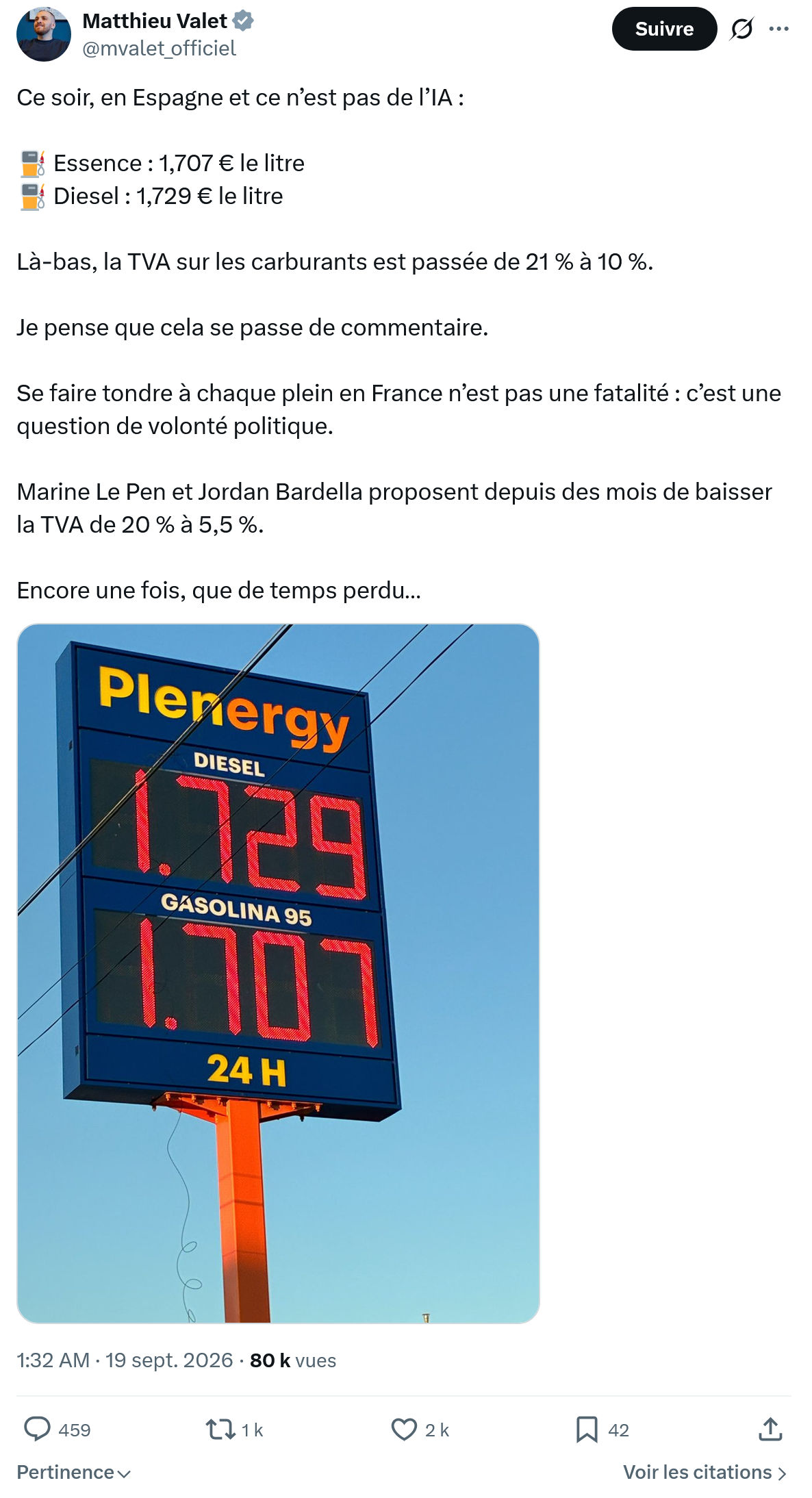 Matthieu Valet: Ce soir, en Espagne et ce n’est pas de l’IA...