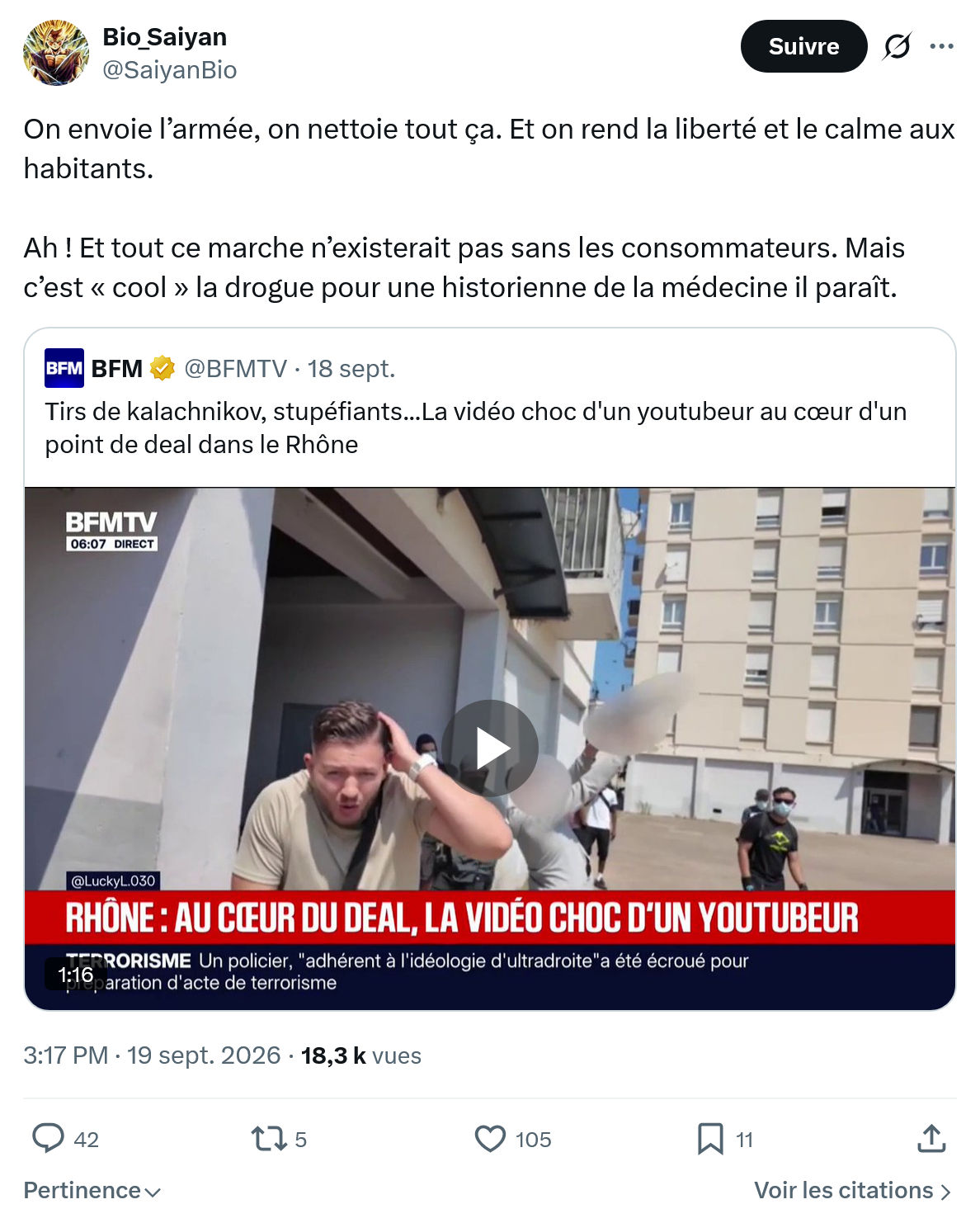 Bio Saiyan: On envoie l’armée, on nettoie...